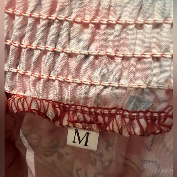 NWOT Bright, Multicolored Smocked Top - Picture 6 of 7